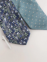 NEXT | BLUE FLORAL/POLKA DOT DESIGN DESIGN TIES AND TIE CLIPS 2 PACK
