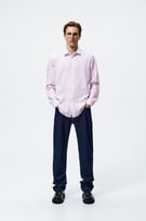 ZARA | STRIPED COTTON - LYOCELL SHIRT