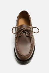 ZARA | LEATHER DECK SHOES