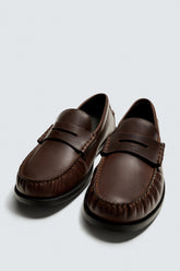 ZARA | LEATHER MOCCASIN WITH MASK DETAIL