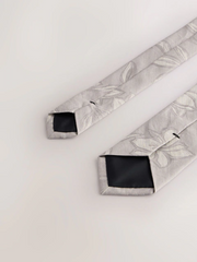 NEXT | Grey Floral Tie and Pocket Square Set