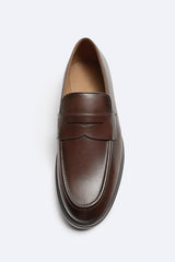 ZARA | LEATHER PENNY STRAP LOAFERS