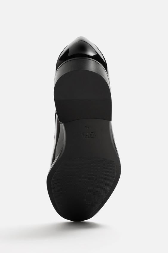 ZARA | FAUX PATENT SHOES BLACK
