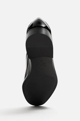 ZARA | FAUX PATENT SHOES BLACK
