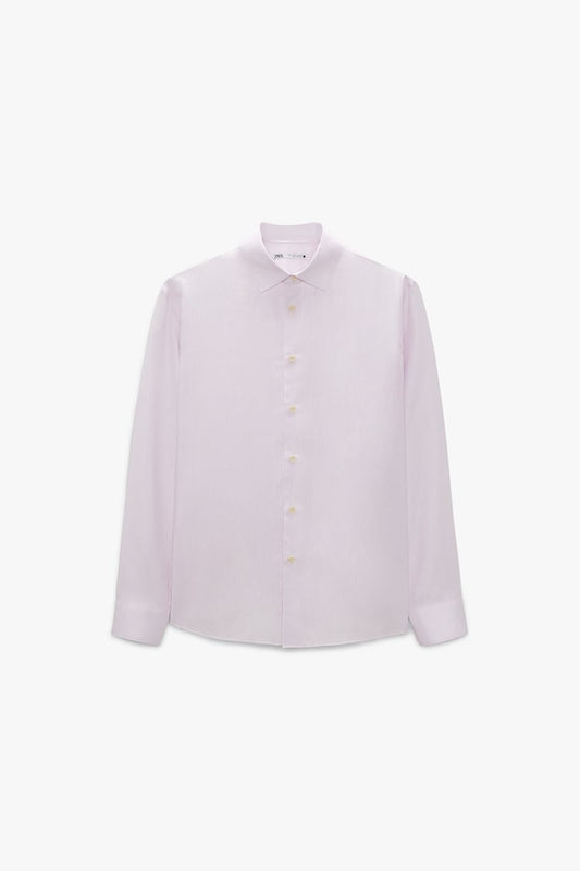 ZARA | STRIPED COTTON - LYOCELL SHIRT