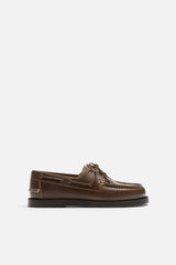 ZARA | LEATHER DECK SHOES