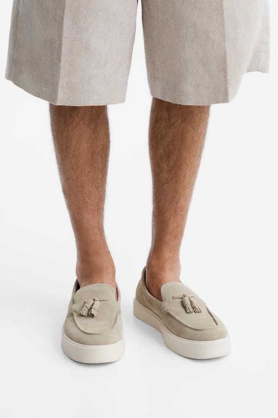 ZARA | LEATHER TASSEL LOAFERS