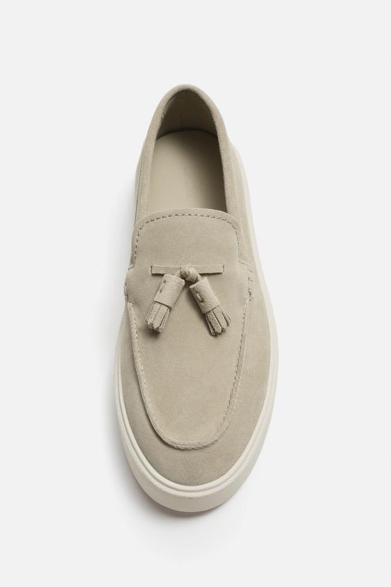 ZARA | LEATHER TASSEL LOAFERS