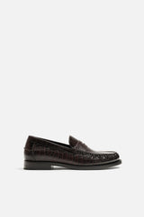 ZARA| CROCODILE EMBOSSED LOAFER
