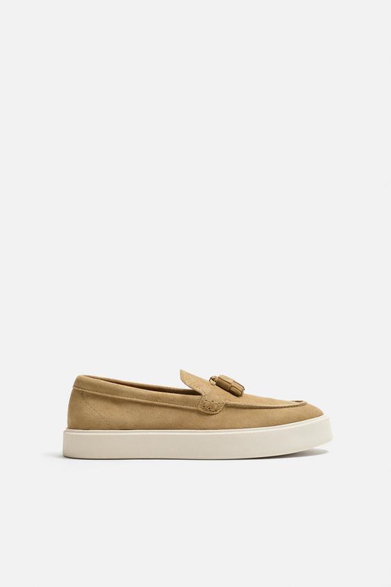 ZARA | LEATHER TASSEL LOAFERS
