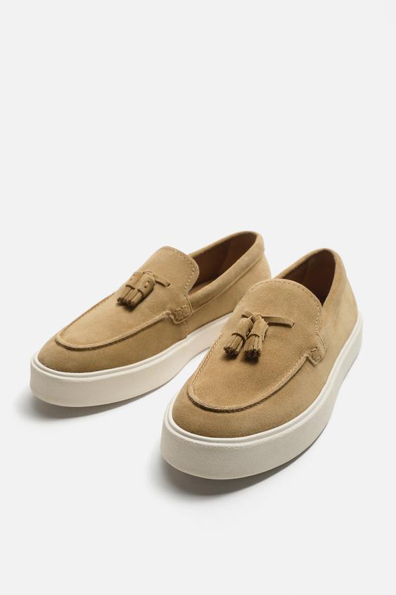 ZARA | LEATHER TASSEL LOAFERS