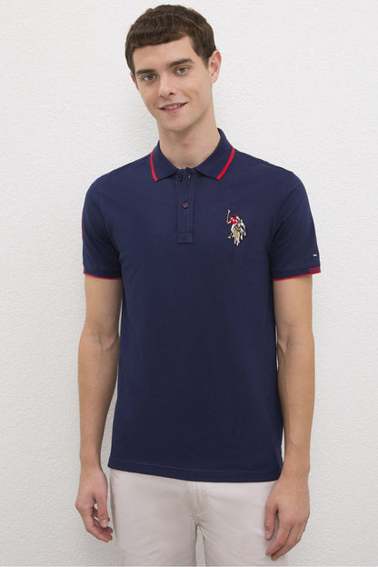 USPA | NAVY BLUE POLO NECK T-SHIRT