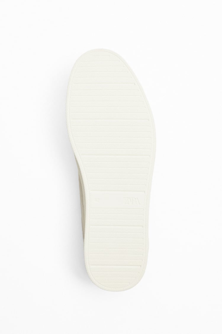 ZARA MINIMALIST TOPSTITCHED SNEAKERS: WHITE – Your Daily Store Online