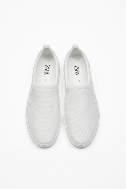 ZARA | EMBOSSED LACELESS TRAINERS