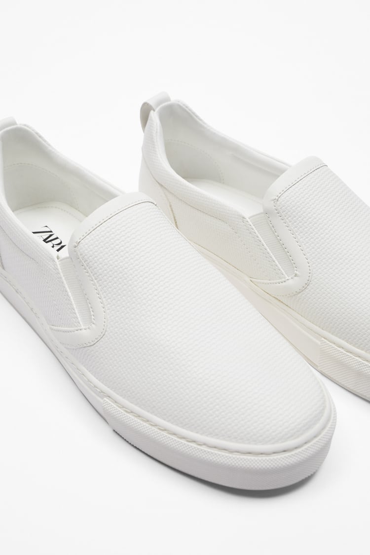 ZARA | EMBOSSED LACELESS TRAINERS