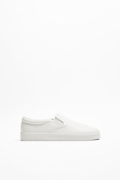 ZARA - EMBOSSED LACELESS TRAINERS