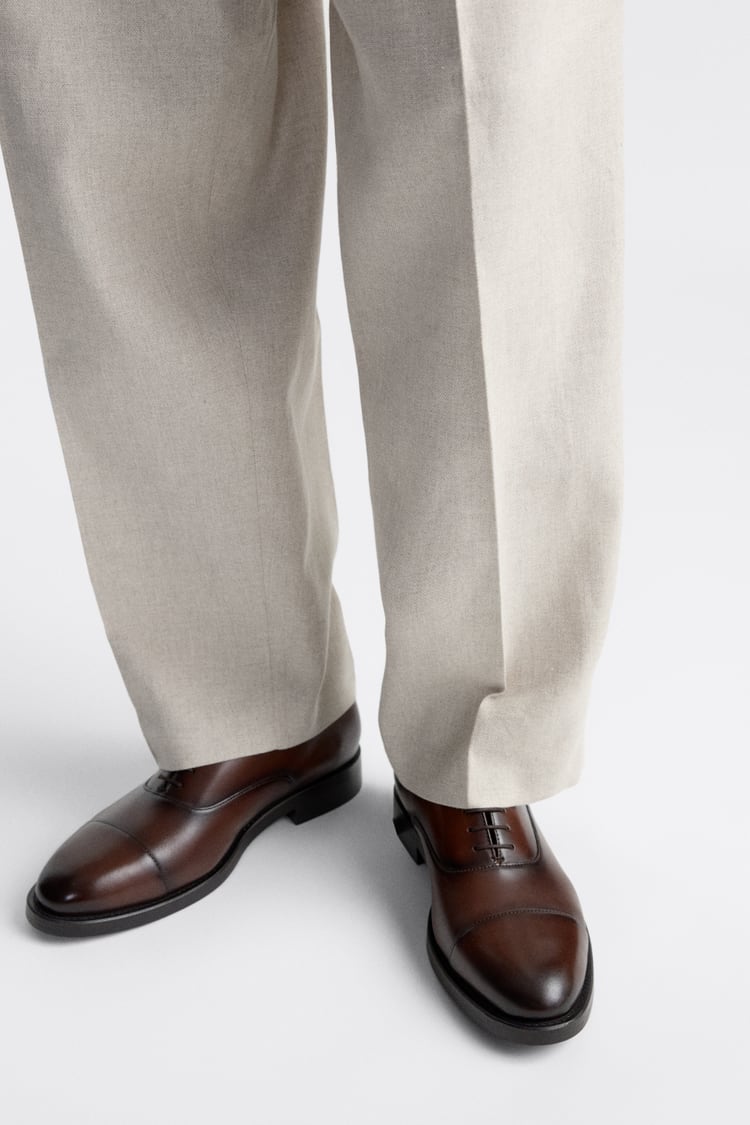 zara brown dress shoes ZARA
