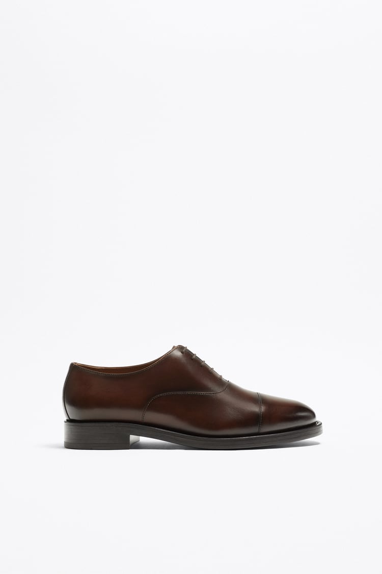 zara brown dress shoes ZARA