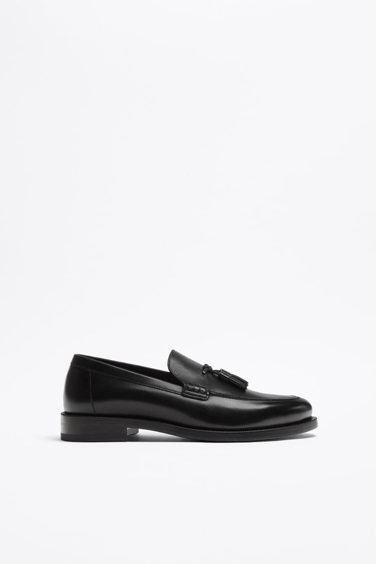 ZARA | LEATHER TASSEL LOAFERS - MOCASION SHOES