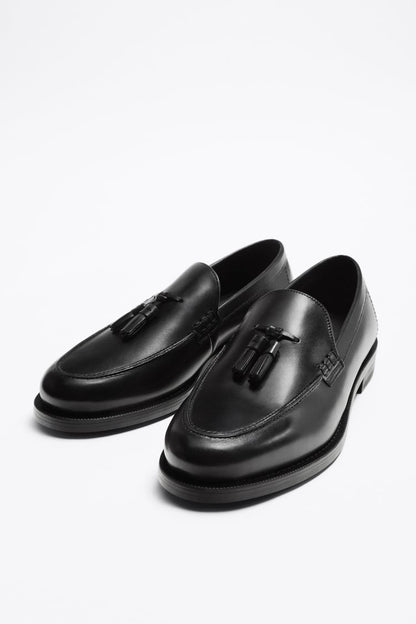 ZARA | LEATHER TASSEL LOAFERS - MOCASION SHOES