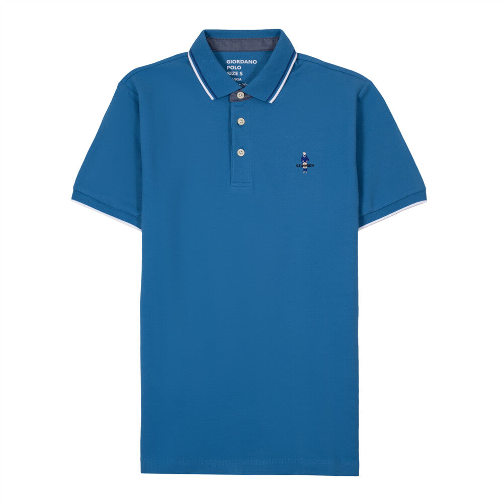 GIORDANO | MEN'S CLASSIC MAN EMBROIDERY POLO