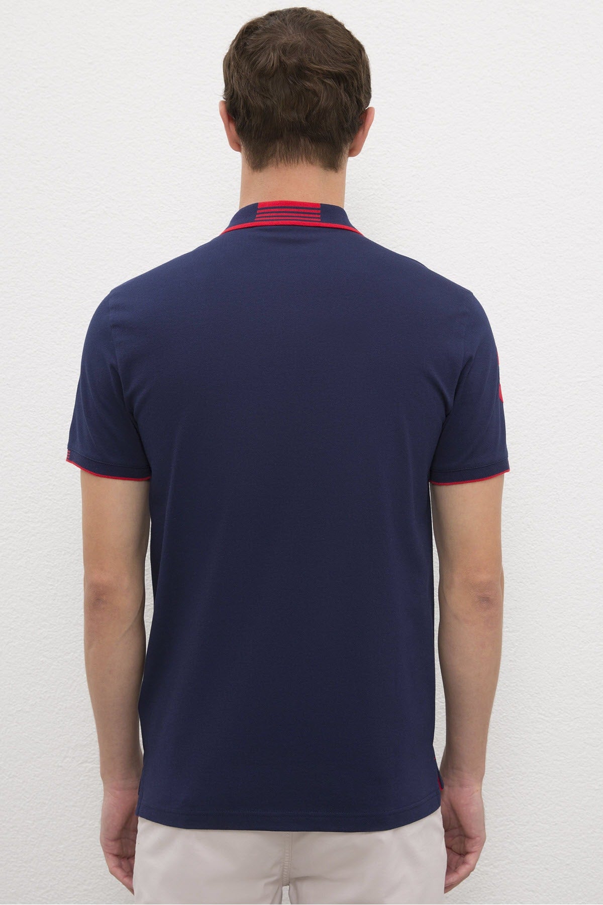 USPA | NAVY BLUE POLO NECK T-SHIRT