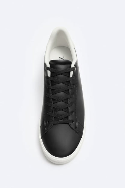 ZARA | MINIMALIST LACE-UP SNEAKERS WITH TOPSTITCHING