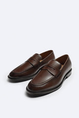 ZARA | LEATHER PENNY STRAP LOAFERS