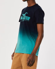 HOLLISTER | MESH LOGO APPLIQUE OMBRE GRAPHIC TEE