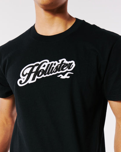 HOLLISTER | EMBROIDERED LOGO GRAPHIC TEE