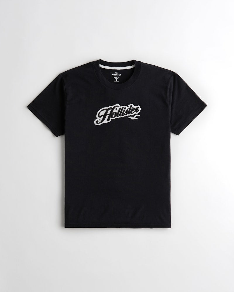 HOLLISTER | EMBROIDERED LOGO GRAPHIC TEE