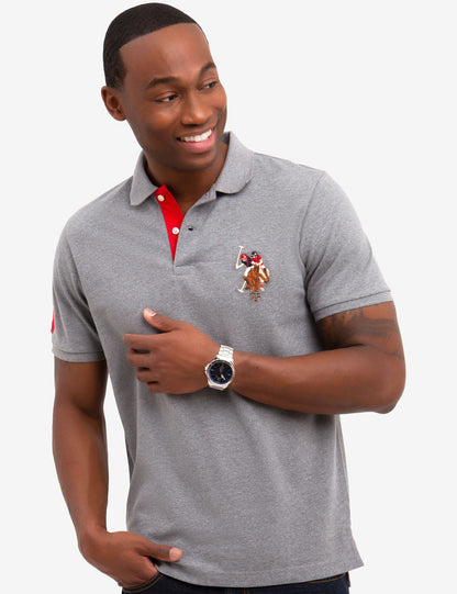 USPA | MULTI COLOR BIG LOGO POLO SHIRT