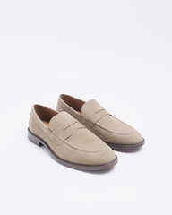 RIVER ISLAND | STONE SUEDE PENNY LOAFERS
