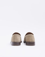 RIVER ISLAND | STONE SUEDE PENNY LOAFERS