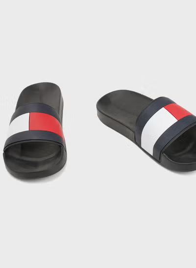 TOMMY HILFIGER | LOGO CASUAL SLIDES