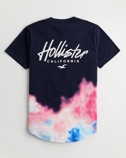 HOLLISTER | WASH EFFECT PRINT LOGO GRAPHIC TEE