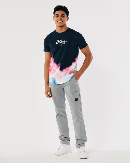 HOLLISTER | WASH EFFECT PRINT LOGO GRAPHIC TEE