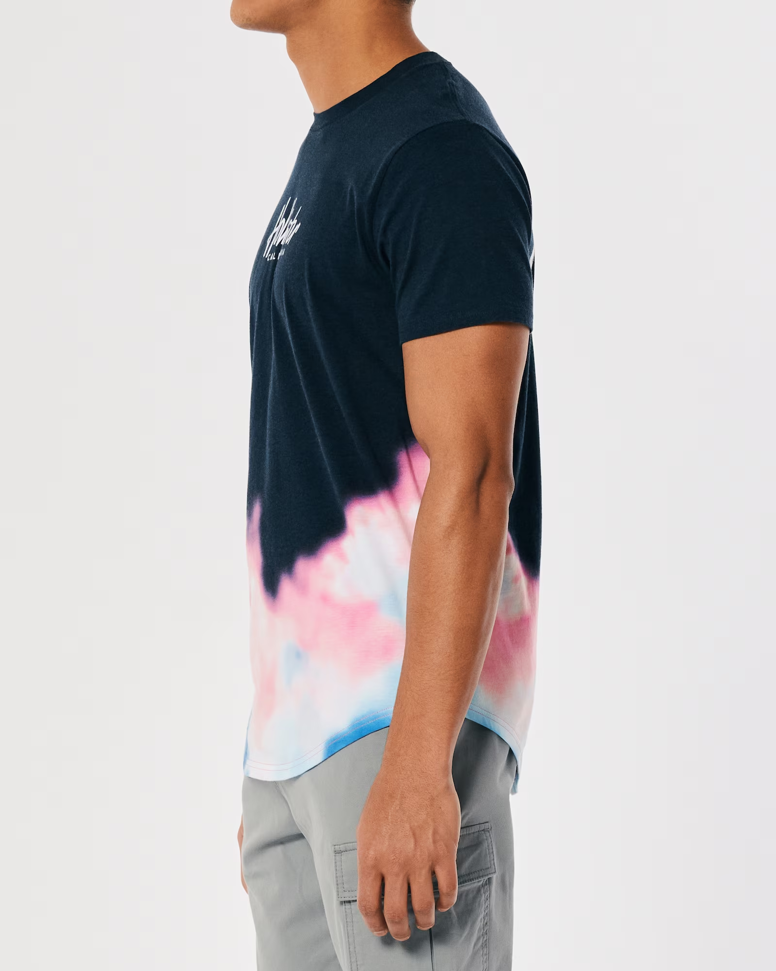 Print logo discount graphic tee hollister