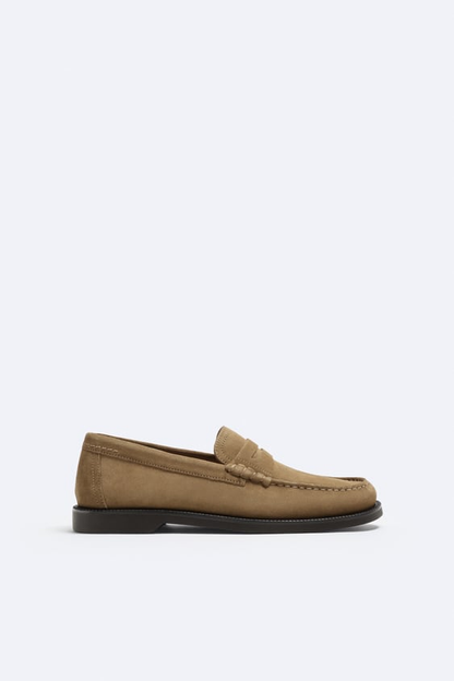 ZARA | SPLIT SUEDE LEATHER LOAFERS