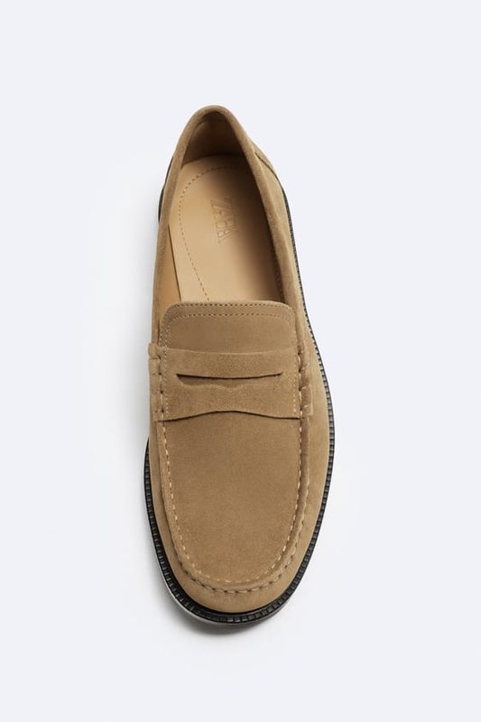 ZARA | SPLIT SUEDE LEATHER LOAFERS