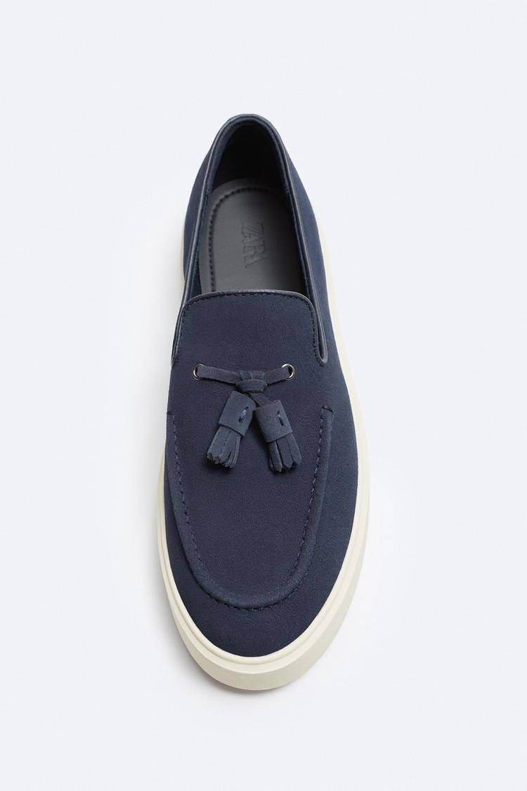 ZARA | LEATHER SPORTS LOAFERS WITH TASSELS