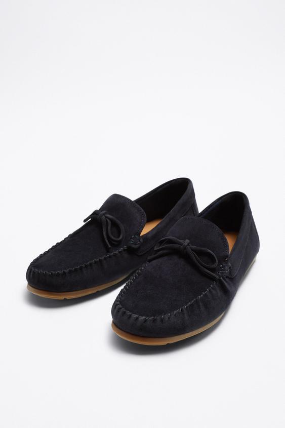 ZARA | SPLIT SUEDE LEATHER LOAFERS